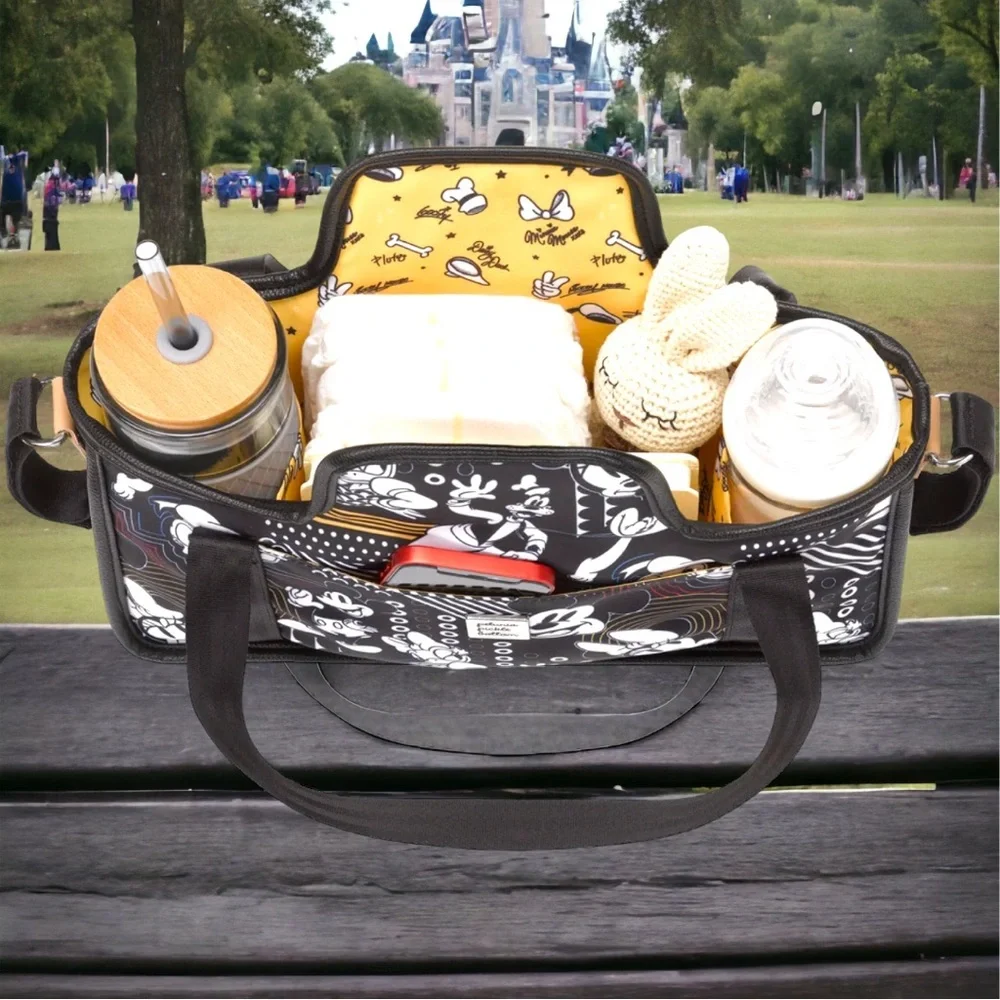 Petunia Pickle Bottom Stroller Caddy in Disney Mickey & Friends Good Times